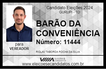 Candidato BARÃO DA CONVENIÊNCIA 2024 - GURUPI - Eleições