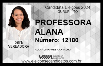 Candidato PROFESSORA ALANA 2024 - GURUPI - Eleições