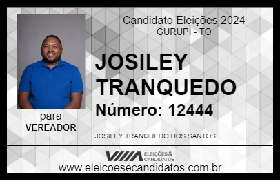 Candidato JOSILEY TRANQUEDO 2024 - GURUPI - Eleições