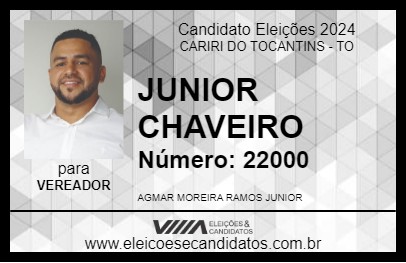 Candidato JUNIOR CHAVEIRO 2024 - CARIRI DO TOCANTINS - Eleições