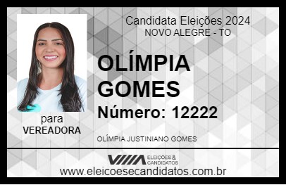 Candidato OLÍMPIA GOMES 2024 - NOVO ALEGRE - Eleições