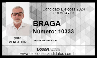 Candidato BRAGA 2024 - COLMÉIA - Eleições