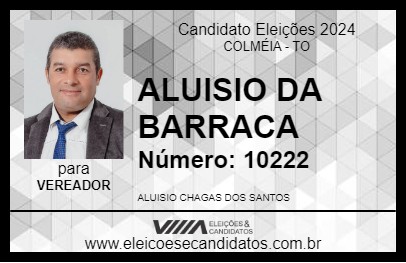 Candidato ALUISIO DA BARRACA 2024 - COLMÉIA - Eleições