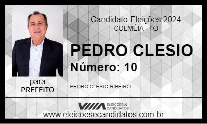 Candidato PEDRO CLESIO 2024 - COLMÉIA - Eleições