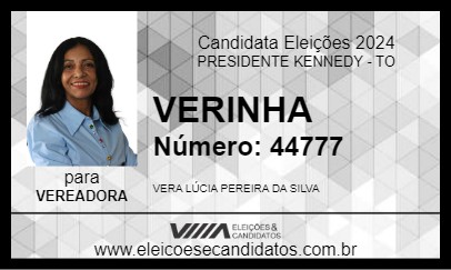 Candidato VERINHA 2024 - PRESIDENTE KENNEDY - Eleições