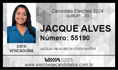 Candidato JACQUE ALVES 2024 - GURUPI - Eleições