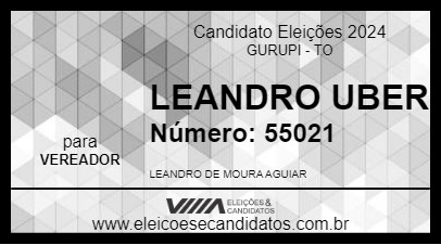 Candidato LEANDRO UBER 2024 - GURUPI - Eleições