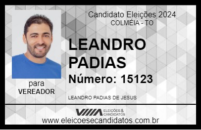 Candidato LEANDRO PADIAS 2024 - COLMÉIA - Eleições