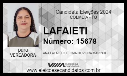 Candidato LAFAIETI 2024 - COLMÉIA - Eleições