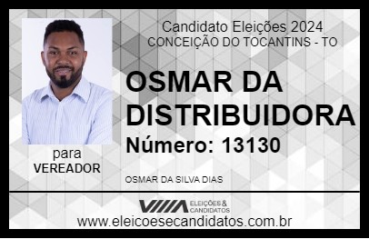 Candidato OSMAR DA DISTRIBUIDORA 2024 - CONCEIÇÃO DO TOCANTINS - Eleições