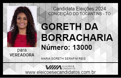 Candidato GORETH DA BORRACHARIA 2024 - CONCEIÇÃO DO TOCANTINS - Eleições