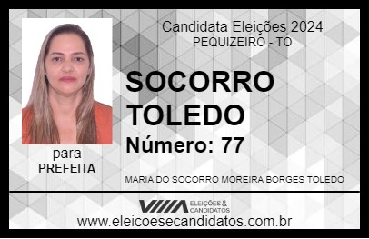 Candidato SOCORRO TOLEDO 2024 - PEQUIZEIRO - Eleições