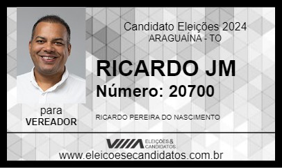 Candidato RICARDO JM 2024 - ARAGUAÍNA - Eleições