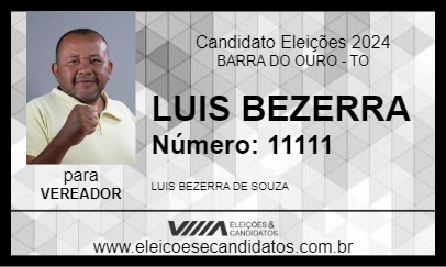 Candidato LUIS BEZERRA 2024 - BARRA DO OURO - Eleições