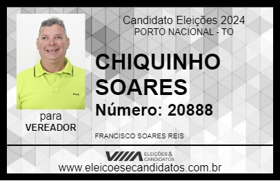 Candidato CHIQUINHO SOARES 2024 - PORTO NACIONAL - Eleições