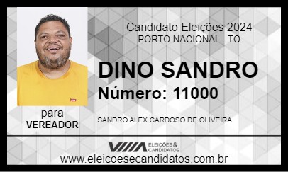 Candidato DINO SANDRO 2024 - PORTO NACIONAL - Eleições