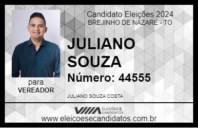 Candidato JULIANO SOUZA 2024 - BREJINHO DE NAZARÉ - Eleições