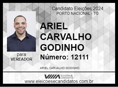 Candidato ARIEL GODINHO 2024 - PORTO NACIONAL - Eleições