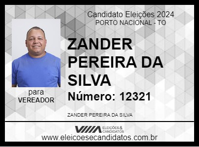 Candidato ZANDER PEREIRA 2024 - PORTO NACIONAL - Eleições