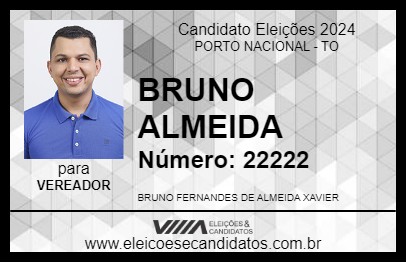 Candidato BRUNO ALMEIDA 2024 - PORTO NACIONAL - Eleições