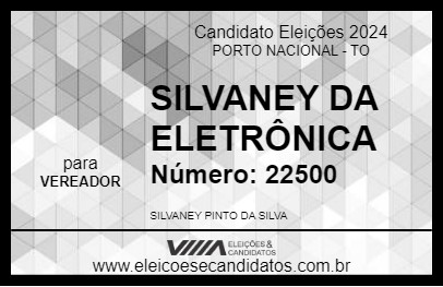 Candidato SILVANEY DA ELETRÔNICA 2024 - PORTO NACIONAL - Eleições