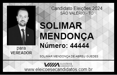 Candidato SOLIMAR MENDONÇA 2024 - SÃO VALÉRIO - Eleições