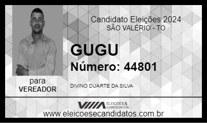 Candidato GUGU 2024 - SÃO VALÉRIO - Eleições