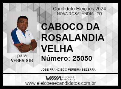 Candidato CABOCO DA ROSALANDIA VELHA 2024 - NOVA ROSALÂNDIA - Eleições