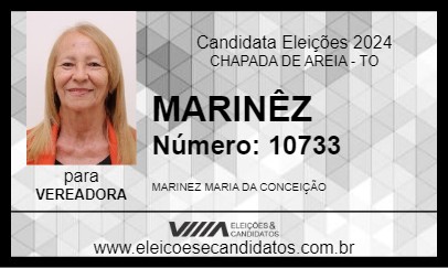 Candidato MARINÊZ 2024 - CHAPADA DE AREIA - Eleições