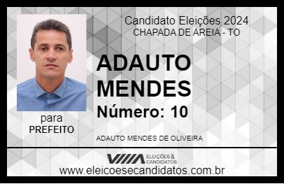 Candidato ADAUTO MENDES 2024 - CHAPADA DE AREIA - Eleições