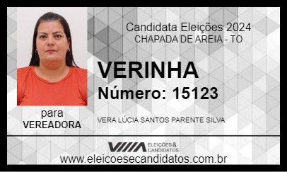 Candidato VERINHA 2024 - CHAPADA DE AREIA - Eleições