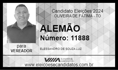 Candidato ALEMÃO 2024 - OLIVEIRA DE FÁTIMA - Eleições