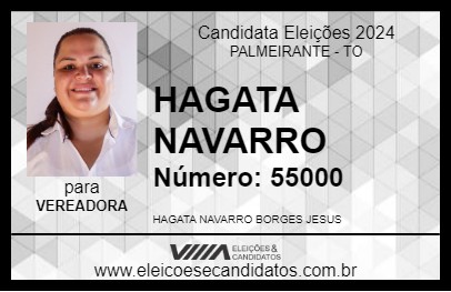 Candidato HAGATA NAVARRO 2024 - PALMEIRANTE - Eleições