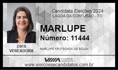 Candidato MARLUPE 2024 - LAGOA DA CONFUSÃO - Eleições