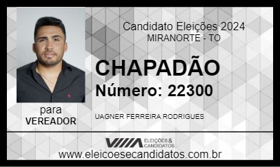 Candidato CHAPADÃO 2024 - MIRANORTE - Eleições