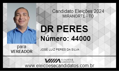 Candidato DR PERES 2024 - MIRANORTE - Eleições