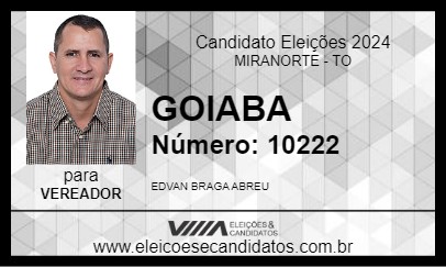 Candidato GOIABA 2024 - MIRANORTE - Eleições