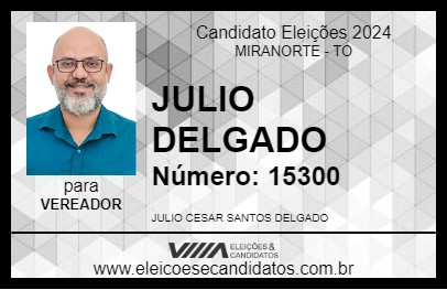 Candidato JULIO DELGADO 2024 - MIRANORTE - Eleições