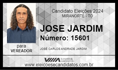 Candidato JOSE JARDIM 2024 - MIRANORTE - Eleições