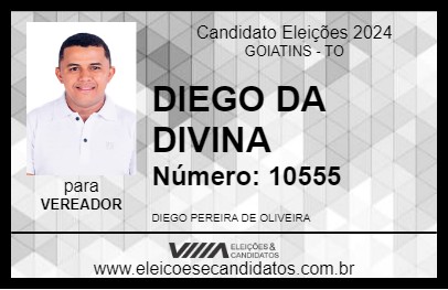 Candidato DIEGO DA DIVINA  2024 - GOIATINS - Eleições