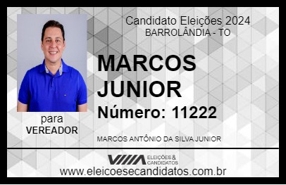 Candidato MARCOS JUNIOR 2024 - BARROLÂNDIA - Eleições