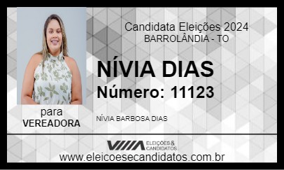 Candidato NÍVIA DIAS 2024 - BARROLÂNDIA - Eleições