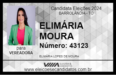 Candidato ELIMÁRIA MOURA 2024 - BARROLÂNDIA - Eleições