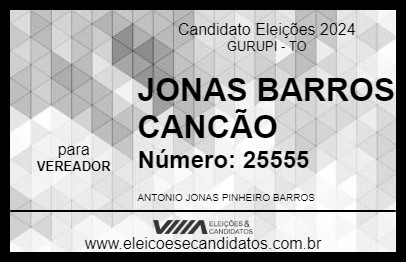 Candidato JONAS BARROS CANCÃO 2024 - GURUPI - Eleições