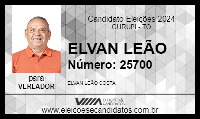 Candidato ELVAN LEÃO 2024 - GURUPI - Eleições