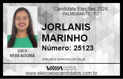 Candidato JORLANIS MARINHO 2024 - PALMEIRANTE - Eleições