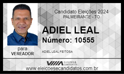 Candidato ADIEL LEAL 2024 - PALMEIRANTE - Eleições