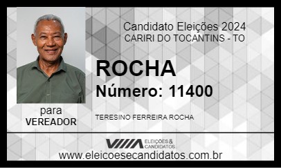 Candidato ROCHA 2024 - CARIRI DO TOCANTINS - Eleições