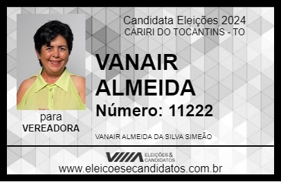 Candidato VANAIR ALMEIDA 2024 - CARIRI DO TOCANTINS - Eleições