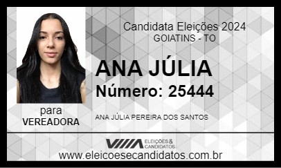 Candidato ANA JÚLIA 2024 - GOIATINS - Eleições